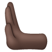 Leftwards Pushing Hand: Dark Skin Tone on Samsung