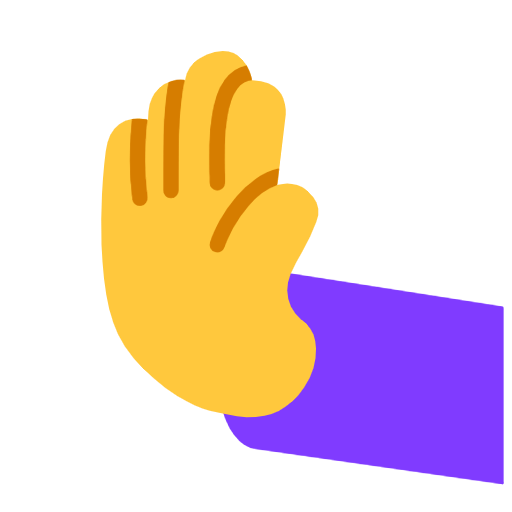 Leftwards Pushing Hand on Microsoft Fluent