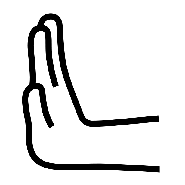 Leftwards Pushing Hand on Noto Emoji