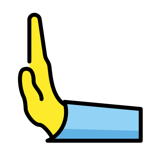 Leftwards Pushing Hand on OpenMoji