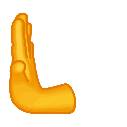 Leftwards Pushing Hand on Telegram