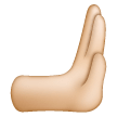 Rightwards Pushing Hand: Light Skin Tone on Samsung