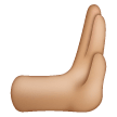 Rightwards Pushing Hand: Medium-Light Skin Tone on Samsung