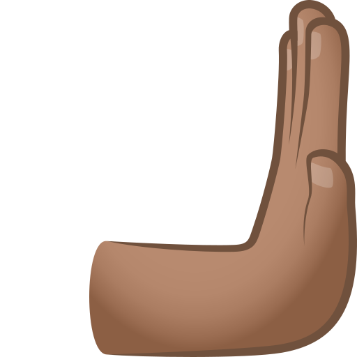 Rightwards Pushing Hand: Medium Skin Tone on JoyPixels