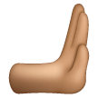 Rightwards Pushing Hand: Medium Skin Tone on Samsung