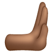 Rightwards Pushing Hand: Medium-Dark Skin Tone on Samsung