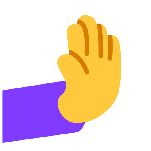 Rightwards Pushing Hand on Microsoft Fluent