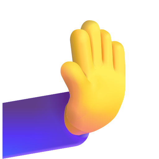 Rightwards Pushing Hand on Microsoft 3D