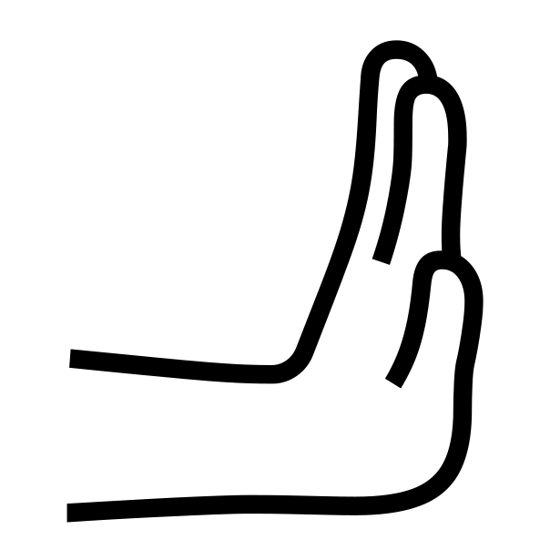 Rightwards Pushing Hand on Noto Emoji