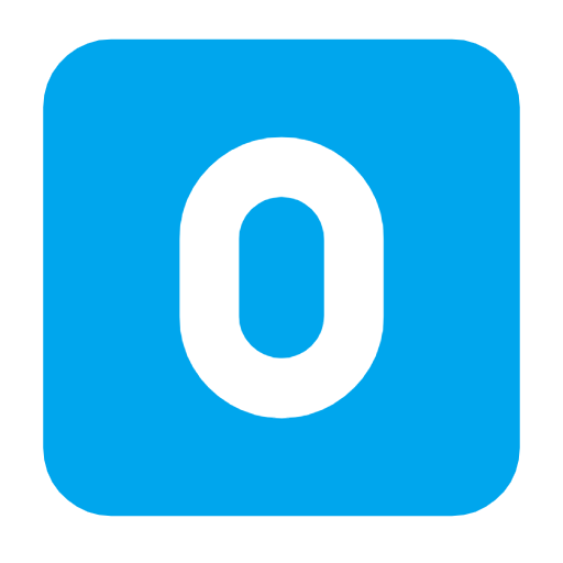 Keycap 0 on Microsoft Fluent