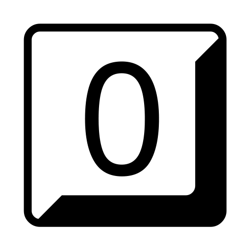 Keycap 0 on Noto Emoji