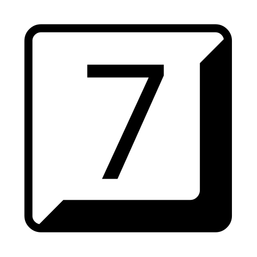 Keycap 7 on Noto Emoji
